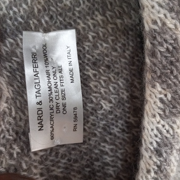 Nardi & Tagliaferri Leopard Print Pullover Wool Moher Poncho Top Made In Italy - Picture 10 of 15